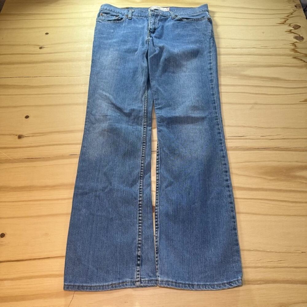 Levis 518 Superlow Bootcut Jeans Blue Denim Womens Size 13L (34x31) READ
